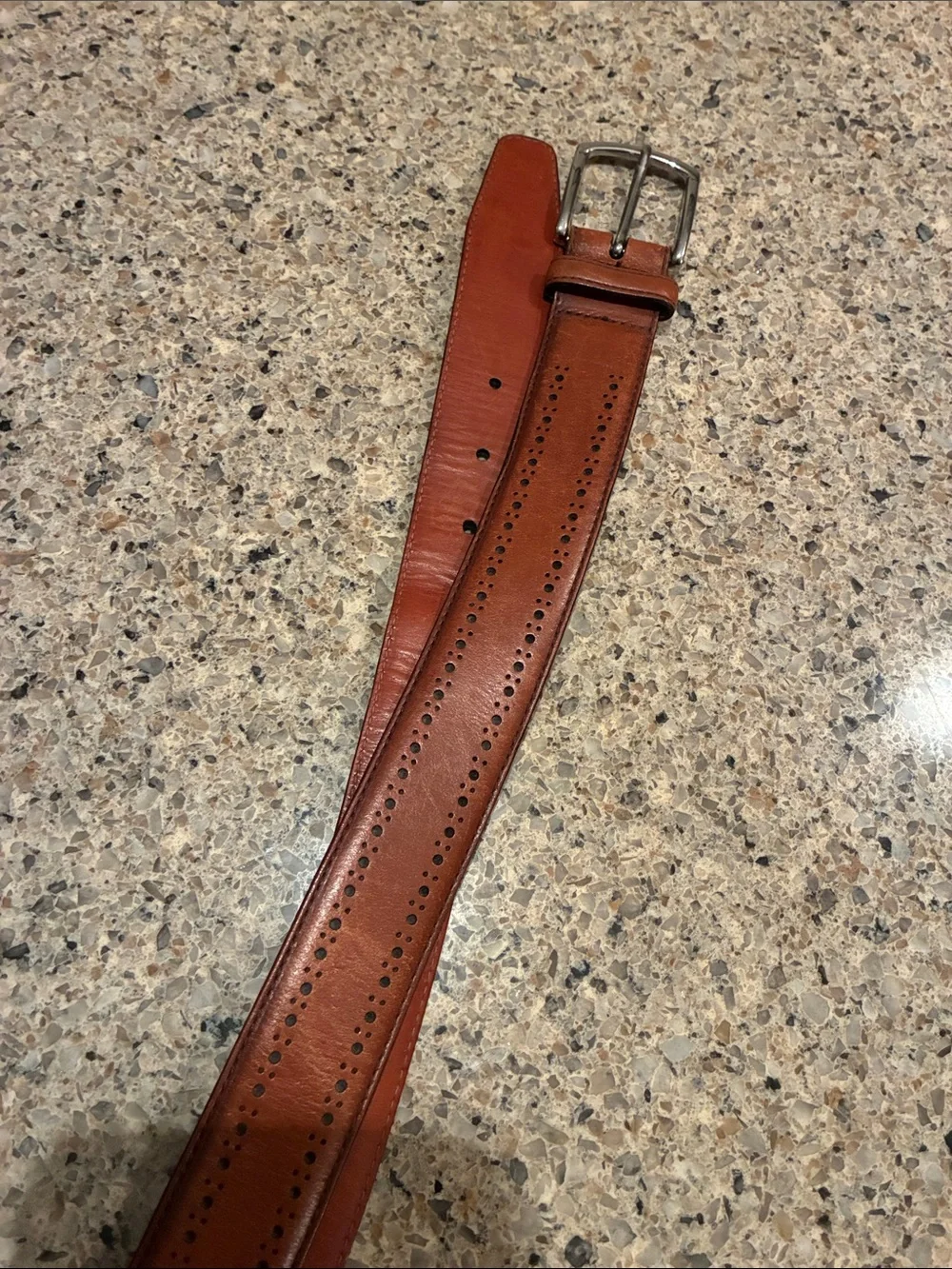 Allen Edmonds Manistee Dress Leather Belt Walnut Brown (74090)